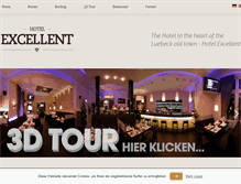 Tablet Screenshot of hotel-excellent.de
